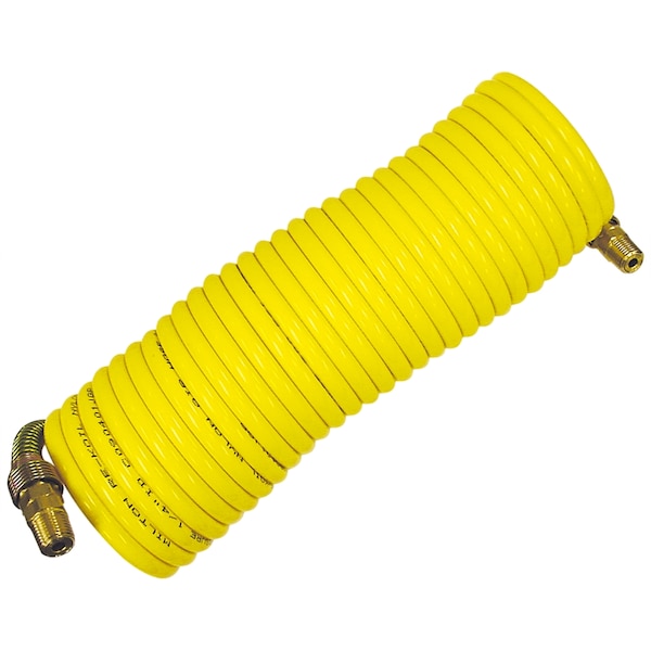 Milton 1/4 in. x 12 ft. Nylon Re-Koil Air Hose, Yellow 1667 - main
